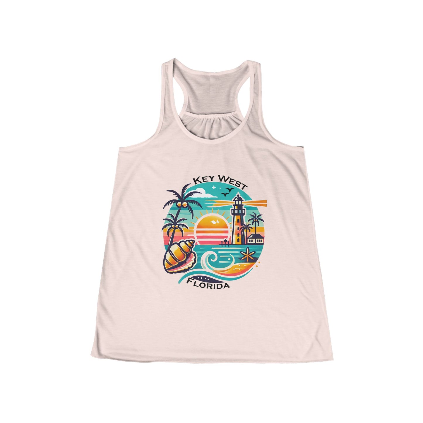 Vibrant Key West Women's Flowy Racerback Tank