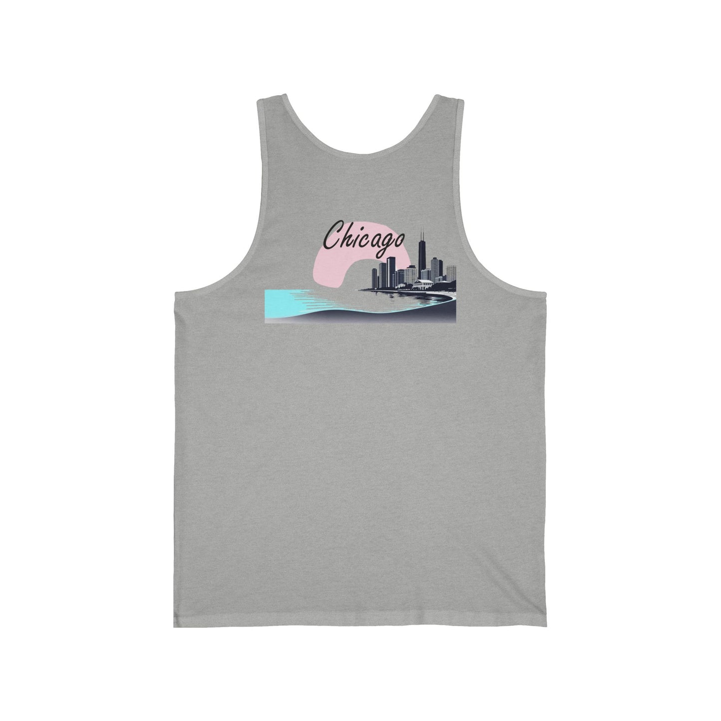 Elegant Chicago Skyline Unisex Jersey Tank