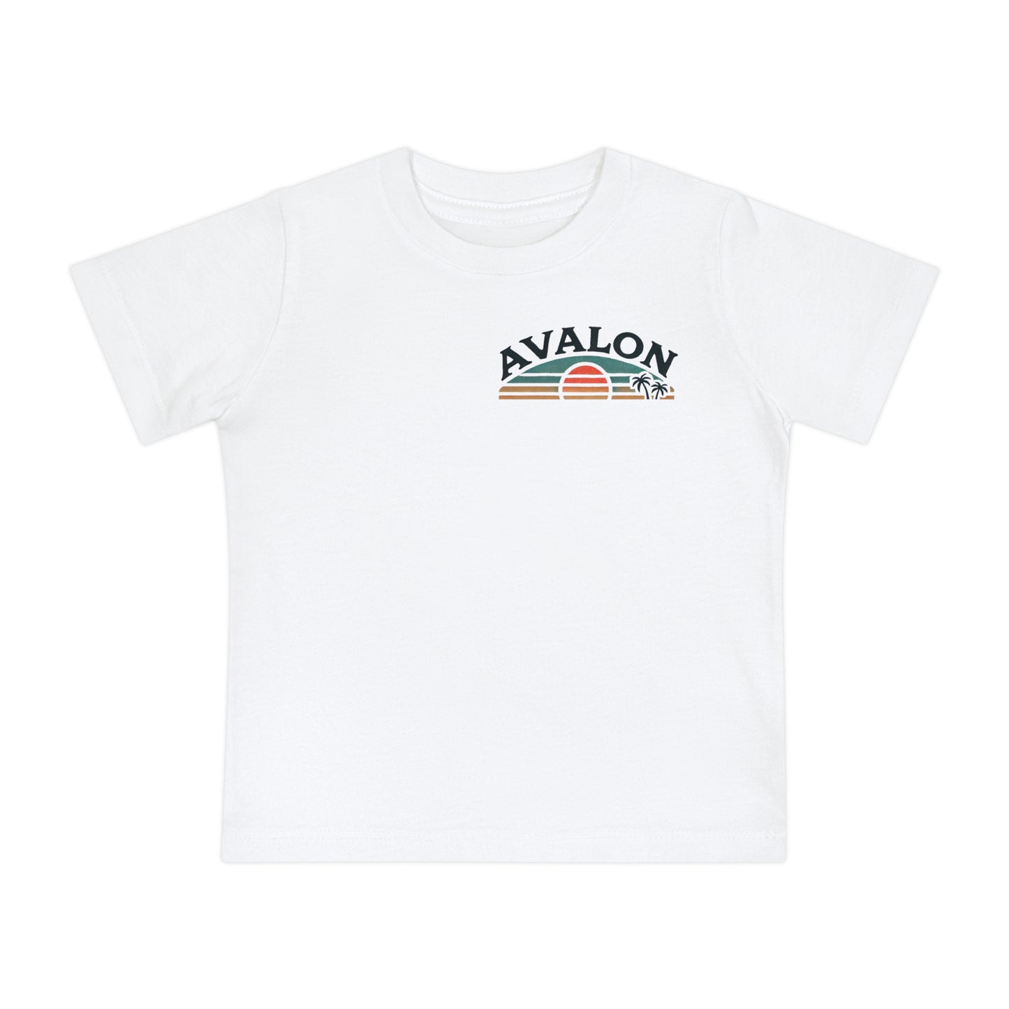 Retro Avalon Sunset Unisex Baby Short Sleeve T-Shirt