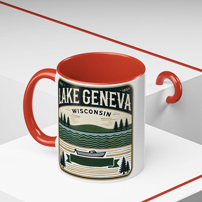 Vintage Lake Geneva Accent Coffee Mug