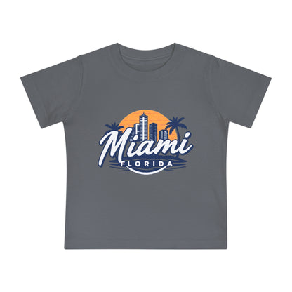 Retro Miami Unisex Baby Short Sleeve T-Shirt