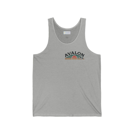 Retro Avalon Sunset Unisex Jersey Tank