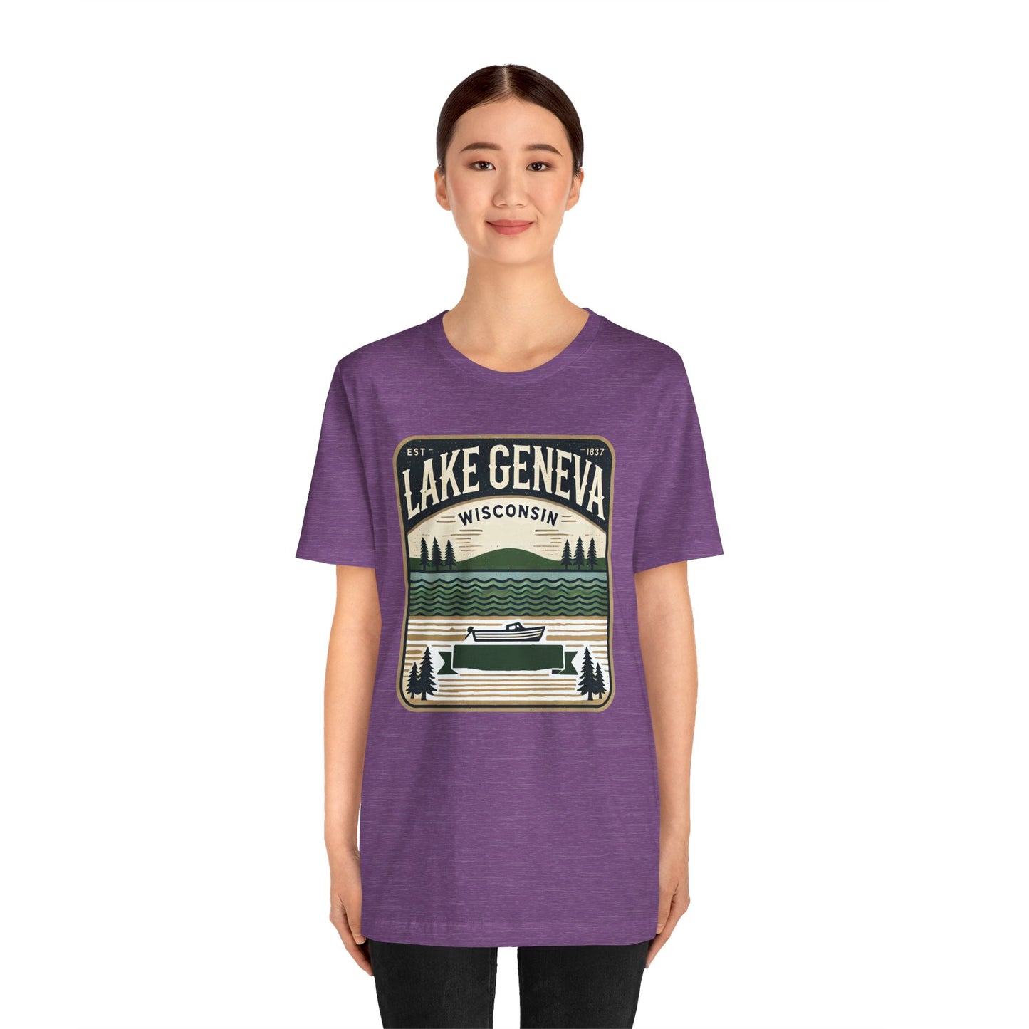 Vintage Lake Geneva Unisex Jersey Short Sleeve Tee