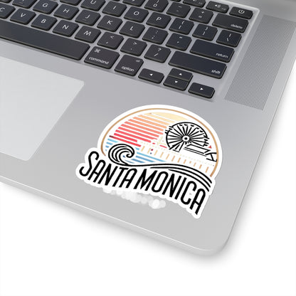 Vibrant Santa Monica Kiss-Cut Sticker