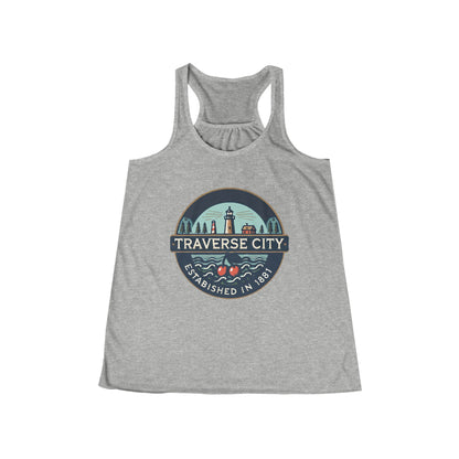 Vintage Traverse City Women's Flowy Racerback Tank