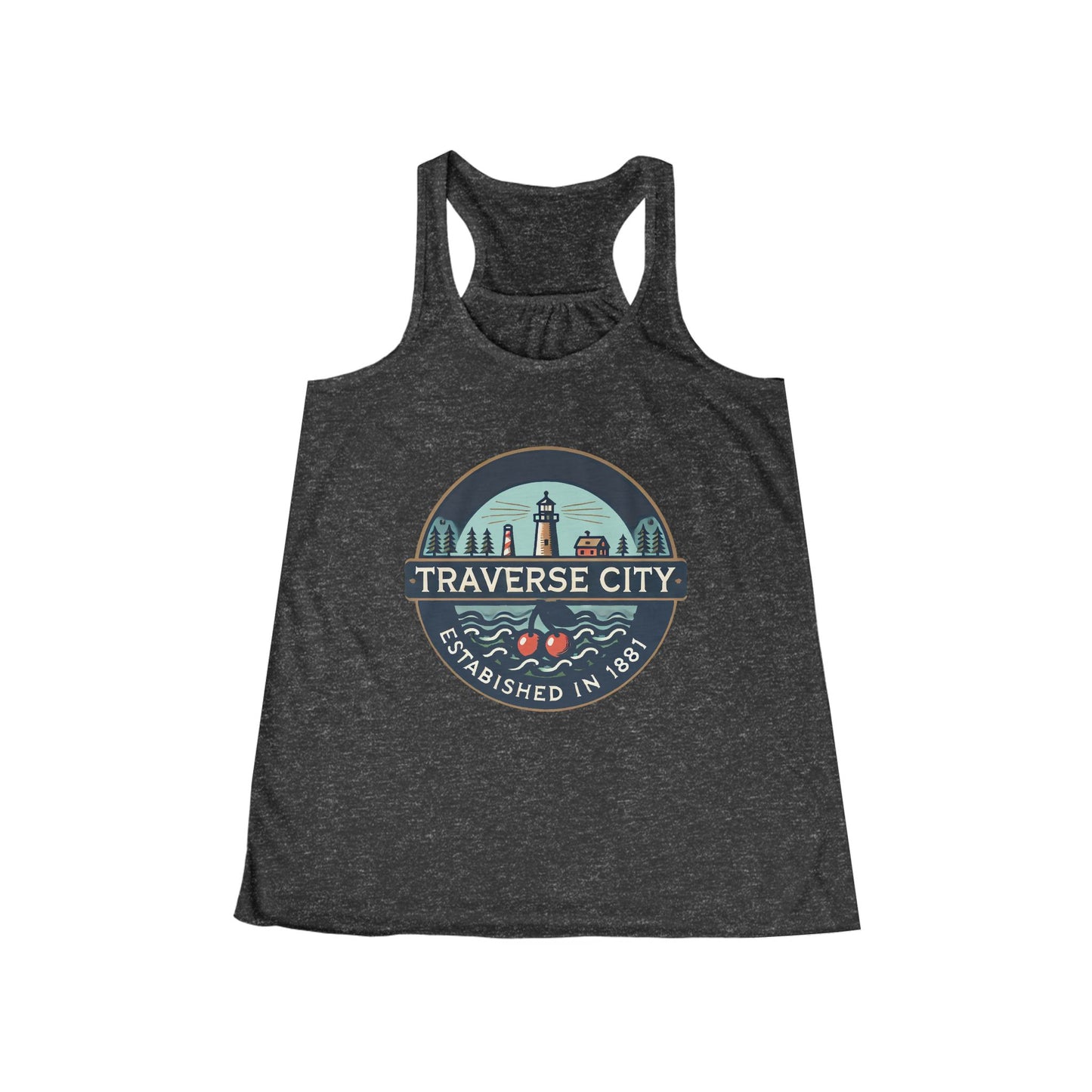 Vintage Traverse City Women's Flowy Racerback Tank