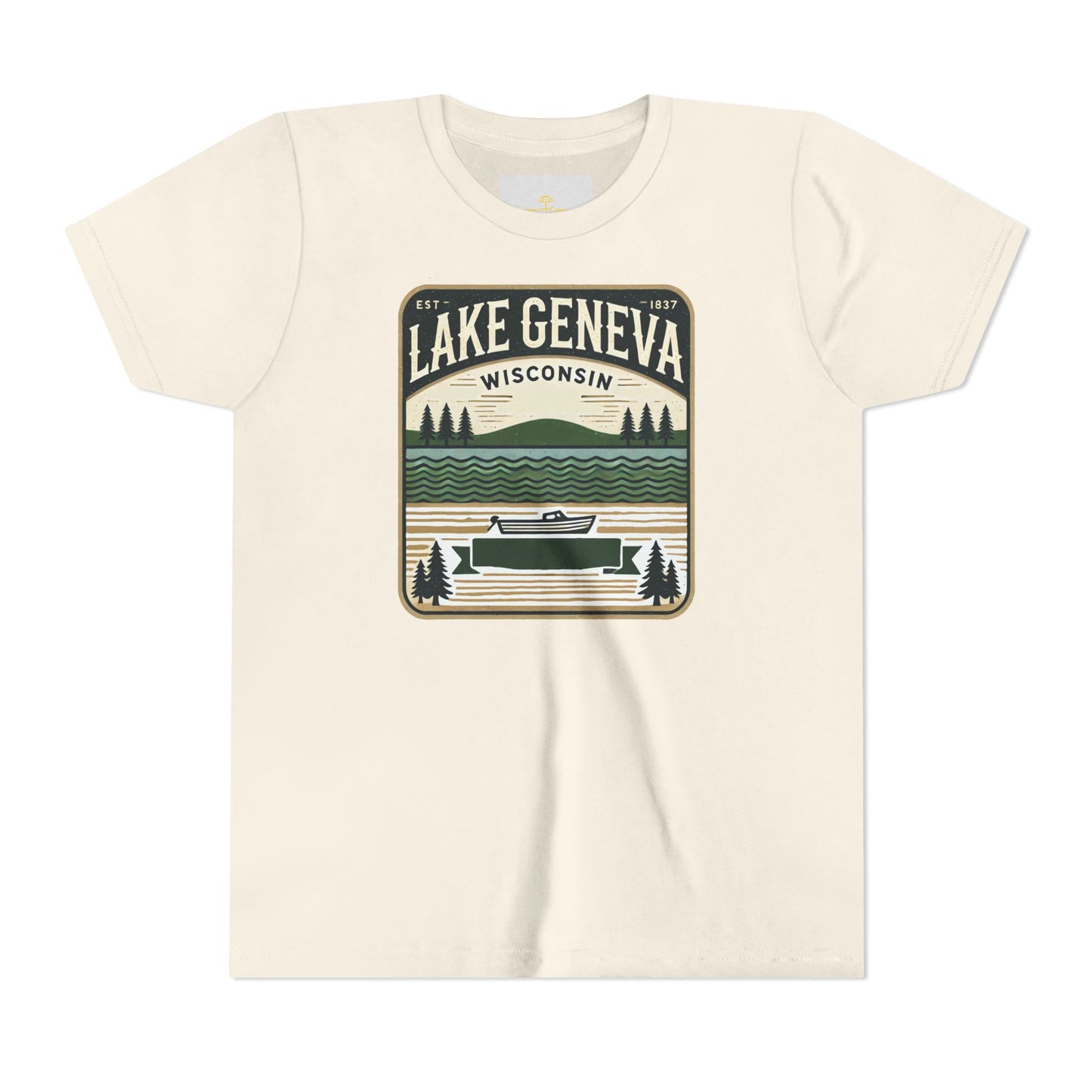 Vintage Lake Geneva Unisex Youth Short Sleeve Tee