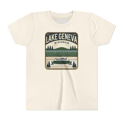 Vintage Lake Geneva Unisex Youth Short Sleeve Tee