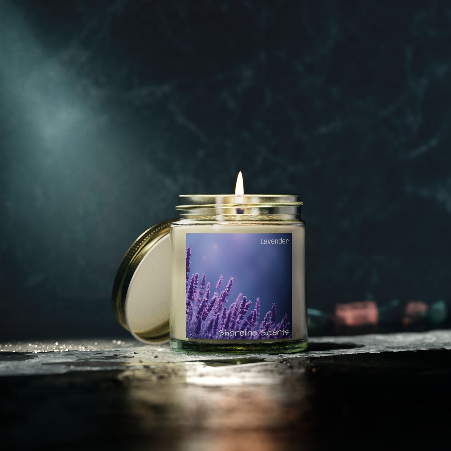 Lavender Scented Coconut Apricot Wax Candle