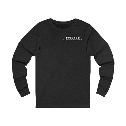 Latitudes Chicago Skyline Unisex Jersey Long Sleeve Tee