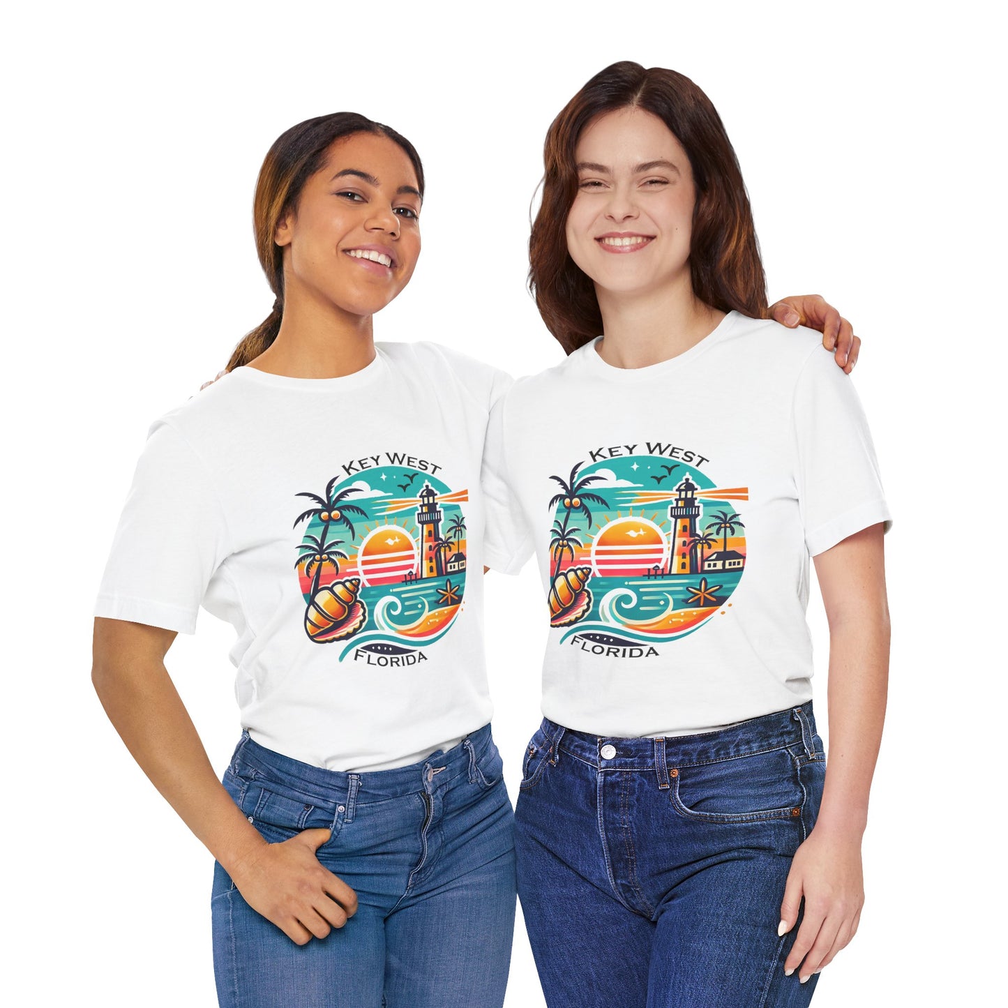 Vibrant Key West Jersey Short Sleeve Tee