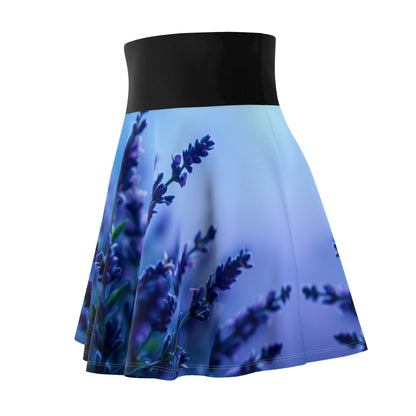 Lavender Print Skater Skirt