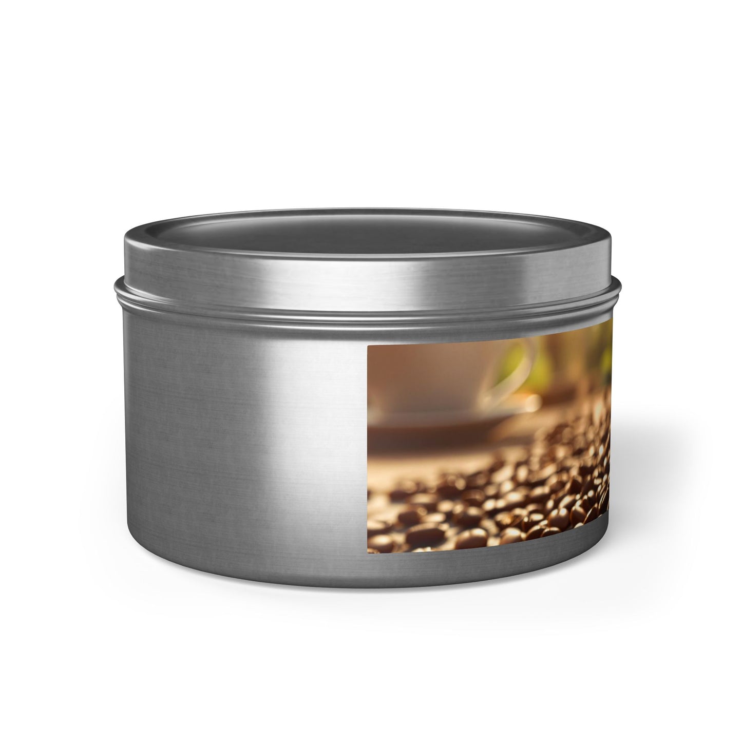 Fresh Coffee Scented Rustic Tin Candle