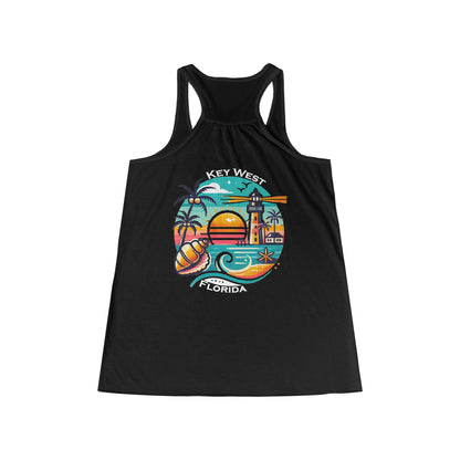 Vibrant Key West Women's Flowy Racerback Tank