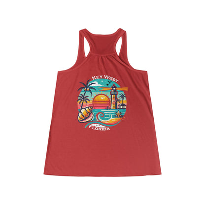 Vibrant Key West Women's Flowy Racerback Tank