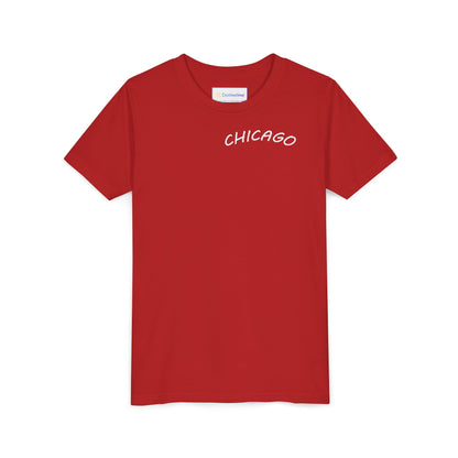 Retro Chicago Sunset Unisex Youth Short Sleeve Tee