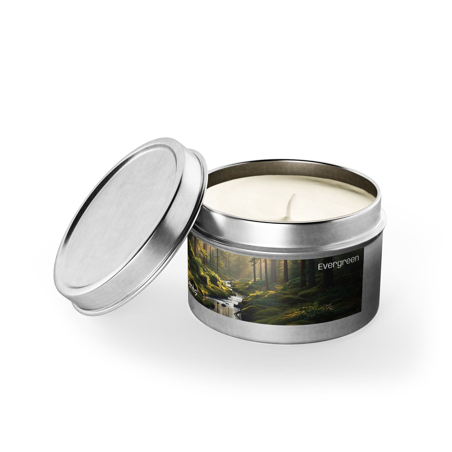Evergreen Scented Rustic Tin Candle