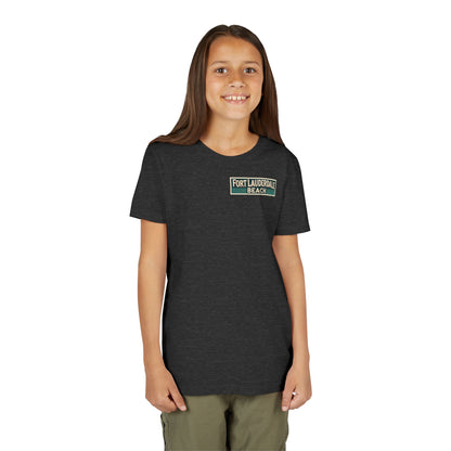 Vintage Fort Lauderdale Unisex Youth Short Sleeve Tee