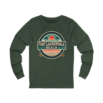 Vintage Fort Lauderdale Unisex Jersey Long Sleeve Tee