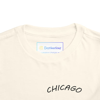 Retro Chicago Sunset Unisex Toddler Short Sleeve Tee