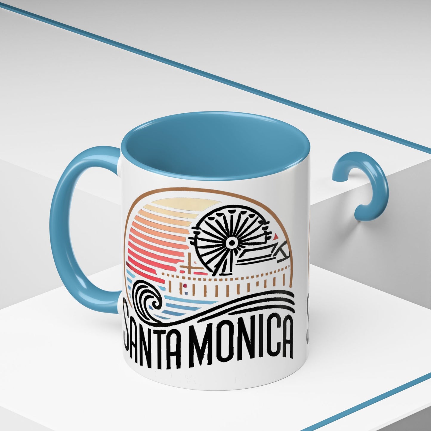 Vibrant Santa Monica Accent Coffee Mug