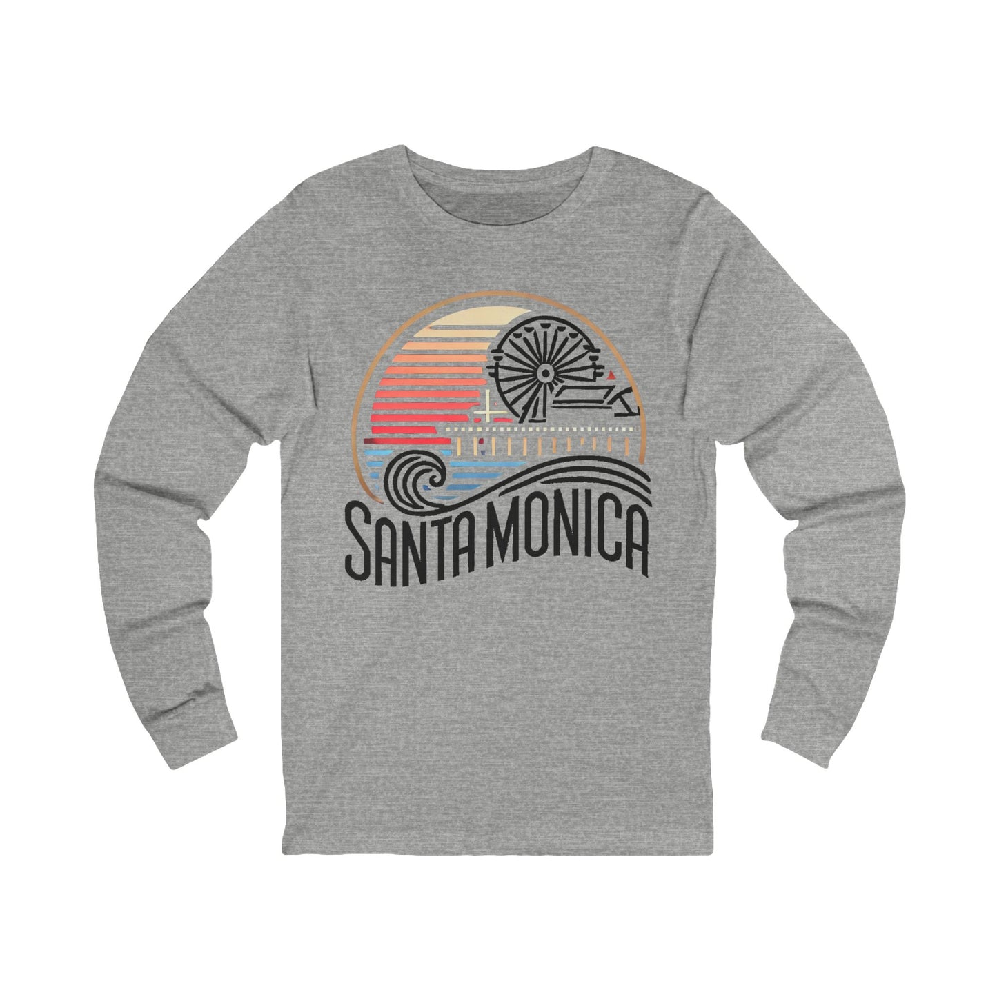 Vibrant Santa Monica Unisex Jersey Long Sleeve Tee