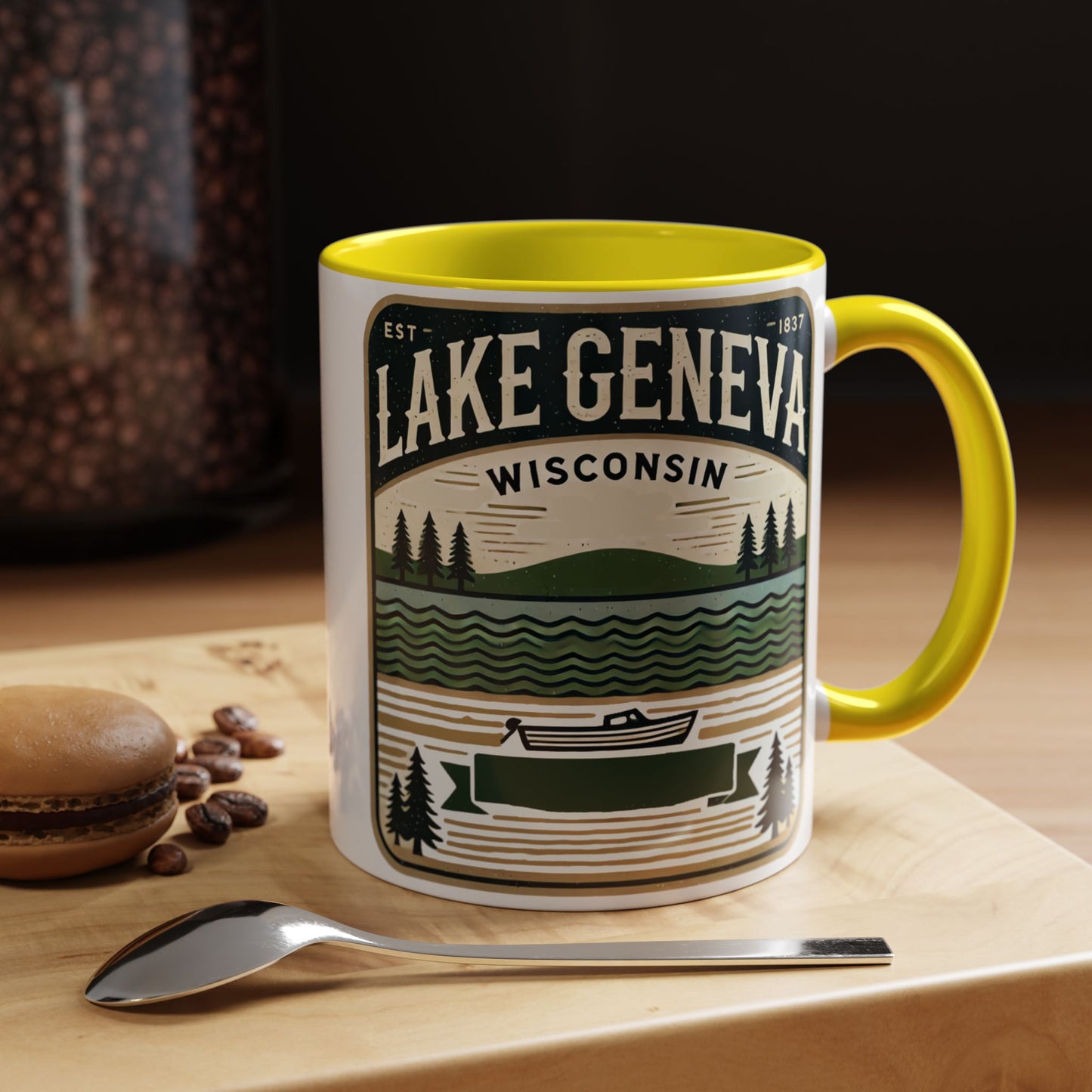 Vintage Lake Geneva Accent Coffee Mug