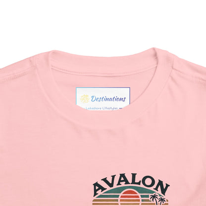Retro Avalon Sunset Unisex Toddler Short Sleeve Tee