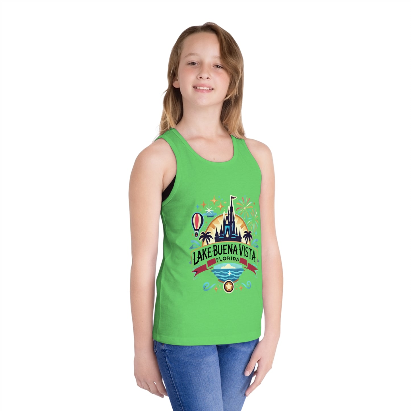 Adventurous Lake Buena Vista Unisex Kids Jersey Tank Top