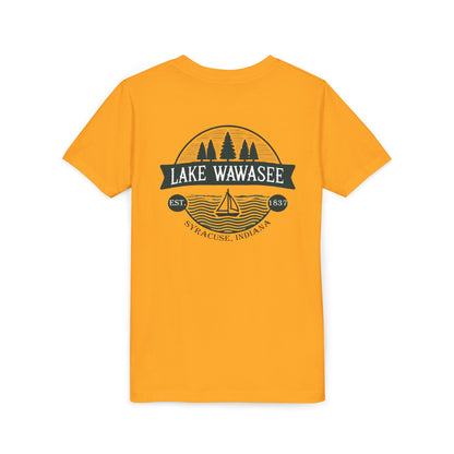 Vintage Lake Wawasee Unisex Youth Short Sleeve Tee