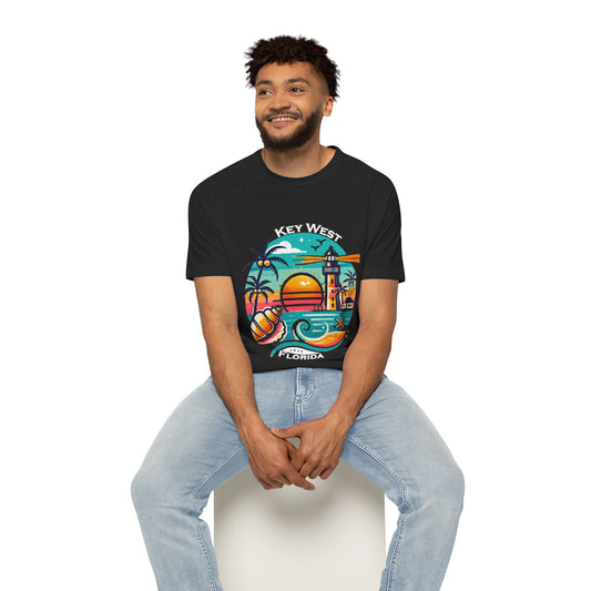 Vibrant Key West Men's Raglan T-Shirt