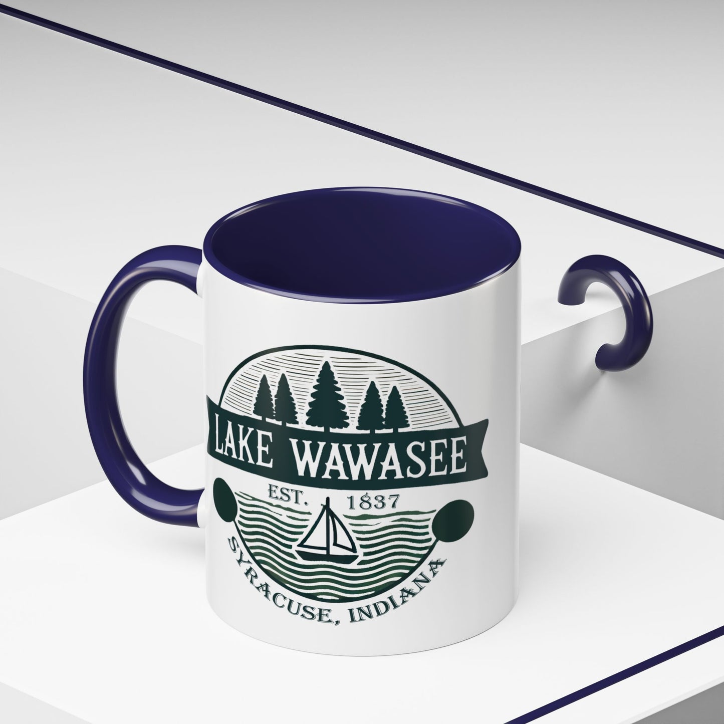 Vintage Lake Wawasee Accent Coffee Mug