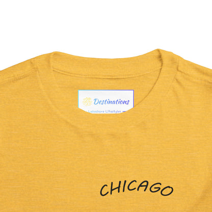 Retro Chicago Sunset Unisex Toddler Short Sleeve Tee