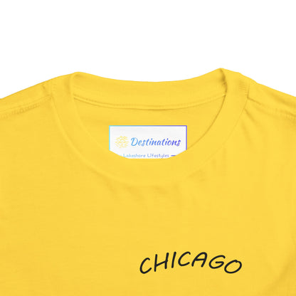 Retro Chicago Sunset Unisex Toddler Short Sleeve Tee