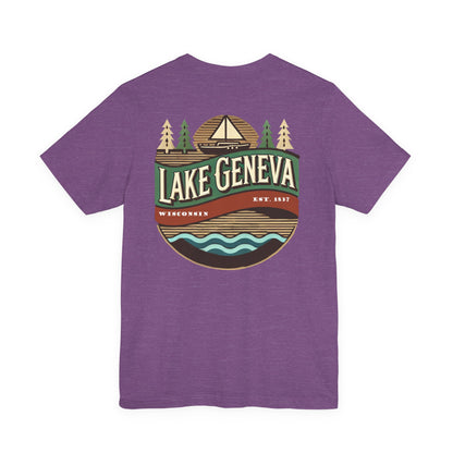 Retro Lake Geneva Unisex Jersey Short Sleeve Tee