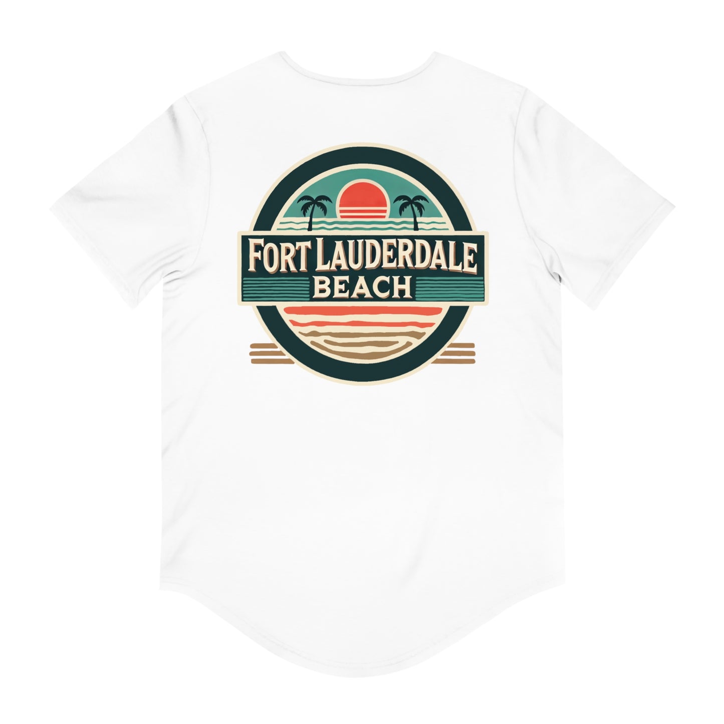 Vintage Fort Lauderdale Men's Jersey Curved Hem Tee