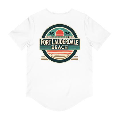Vintage Fort Lauderdale Men's Jersey Curved Hem Tee