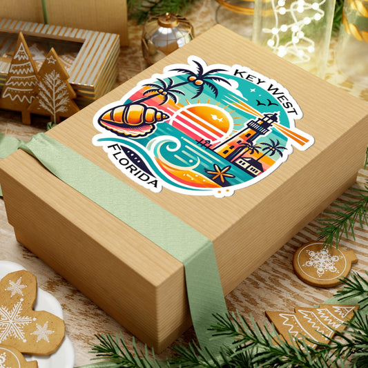 Vibrant Key West Kiss-Cut Sticker