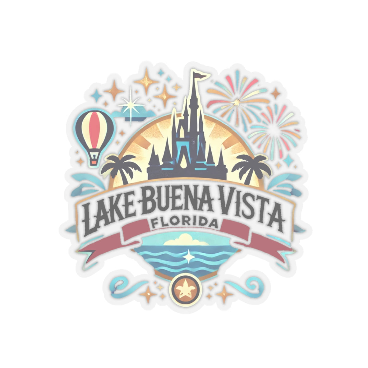 Adventurous Lake Buena Vista Kiss-Cut Sticker