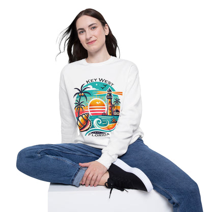 Vibrant Key West Unisex Drop Shoulder Sweatshirt