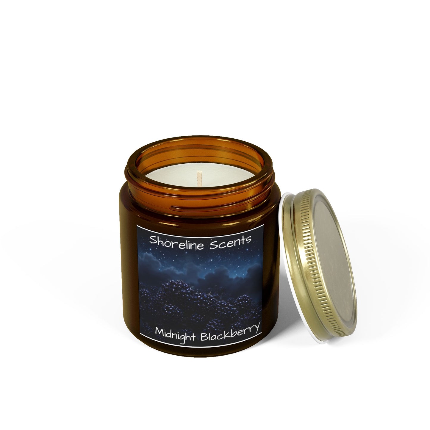 Midnight Blackberry Scented Candle (Apricot Wax)