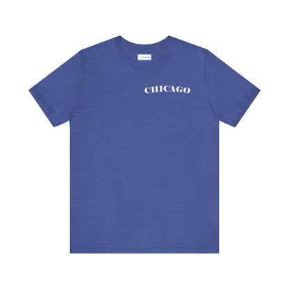 Mystery Noir Chicago Skyline Sunset Unisex Jersey Short Sleeve Tee