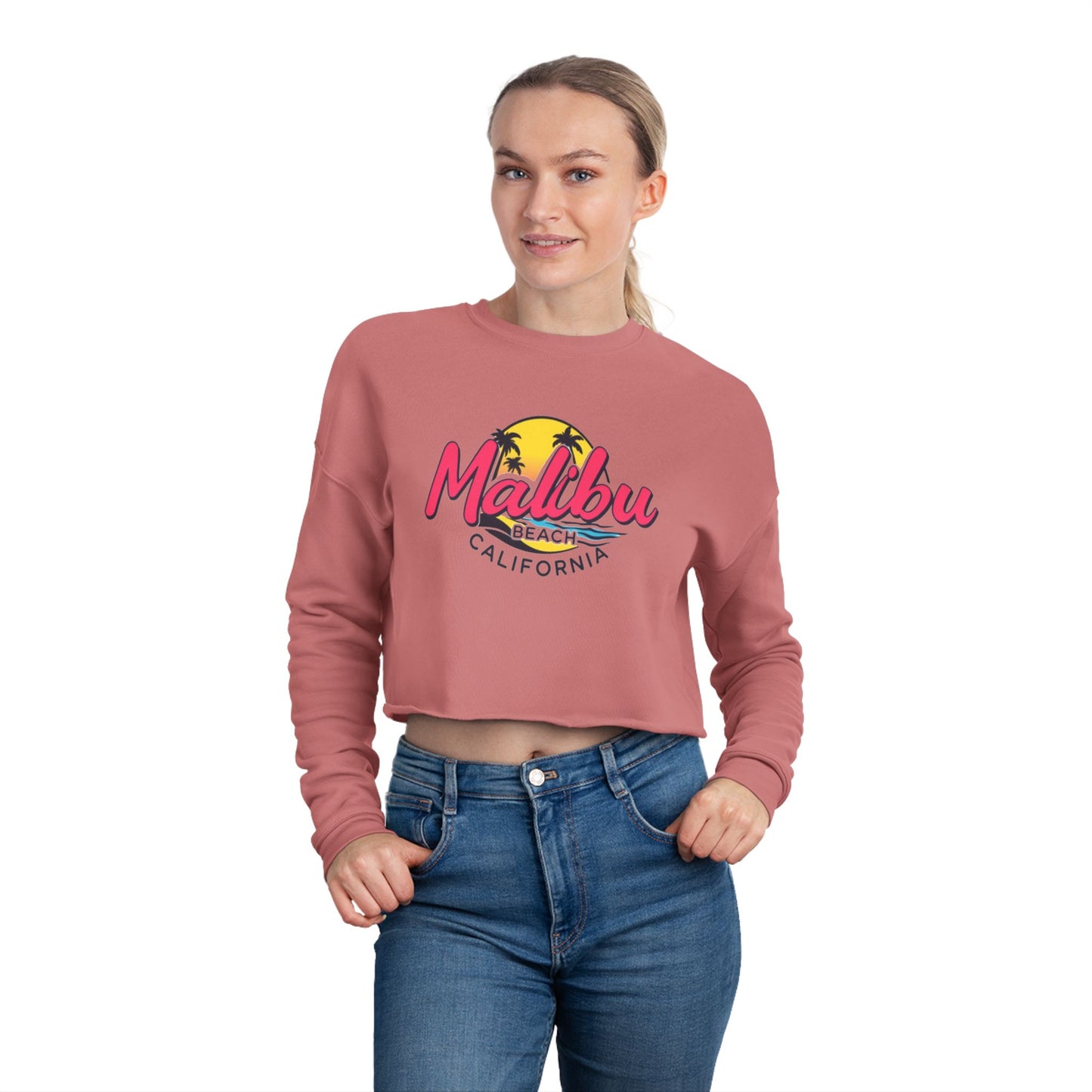 Retro Malibu Women's Cropped Sweatshirt