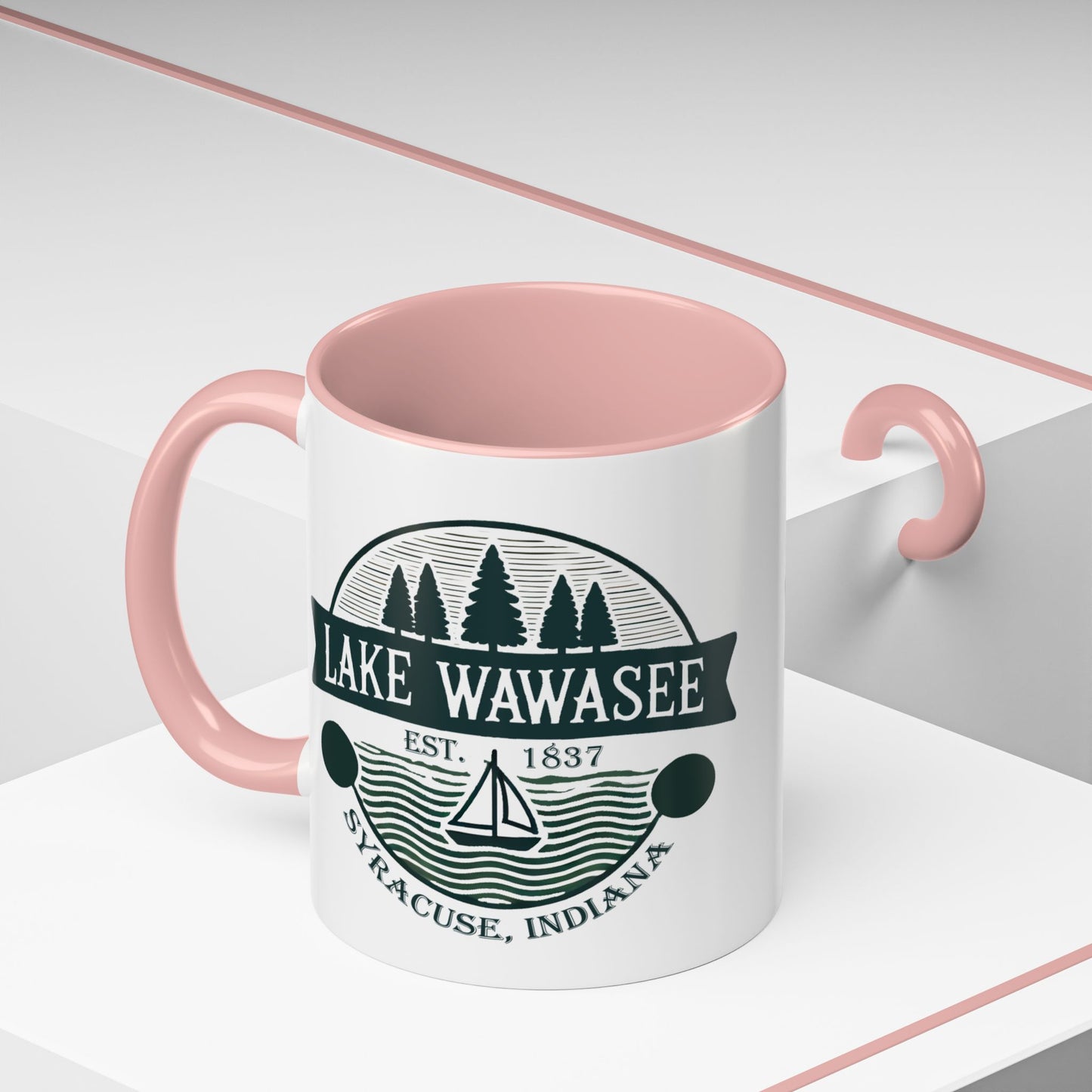 Vintage Lake Wawasee Accent Coffee Mug