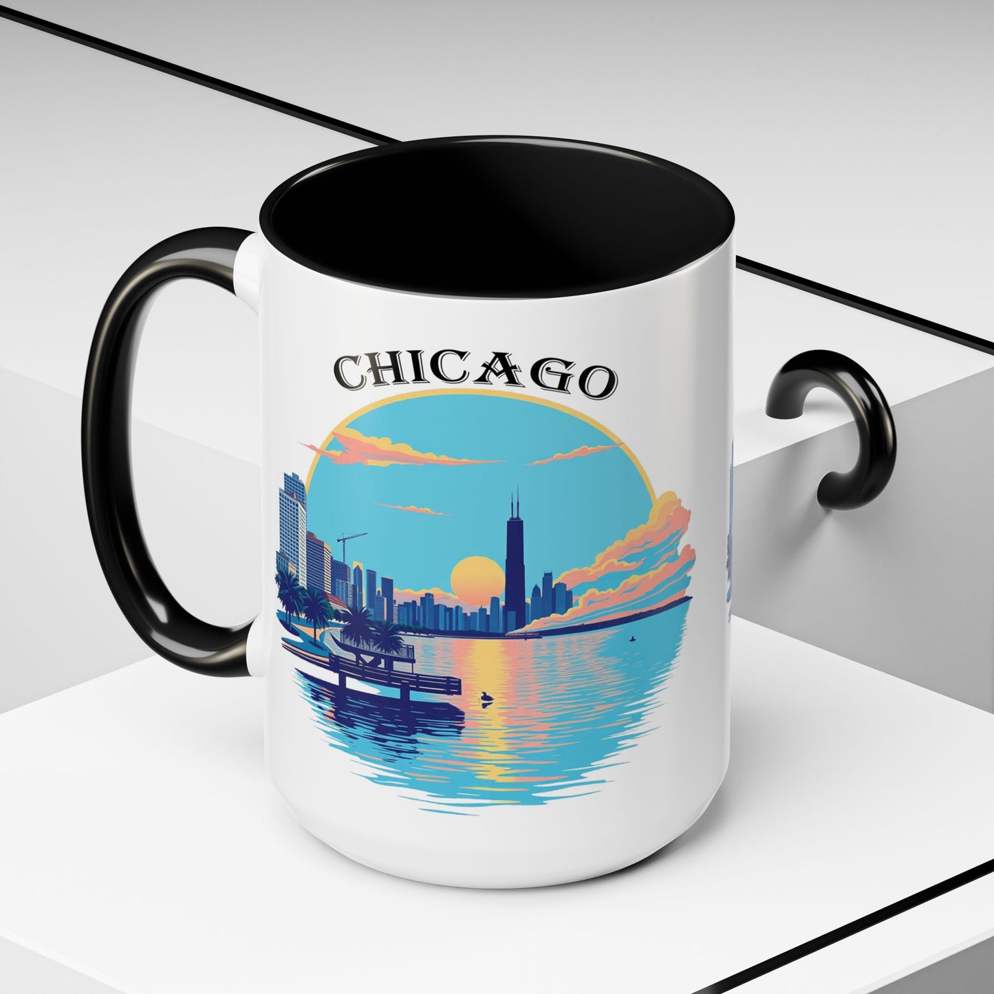 Retro Chicago Accent Coffee Mug