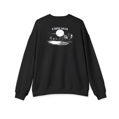Mystery Noir Chicago Skyline Sunset Unisex Drop Shoulder Sweatshirt