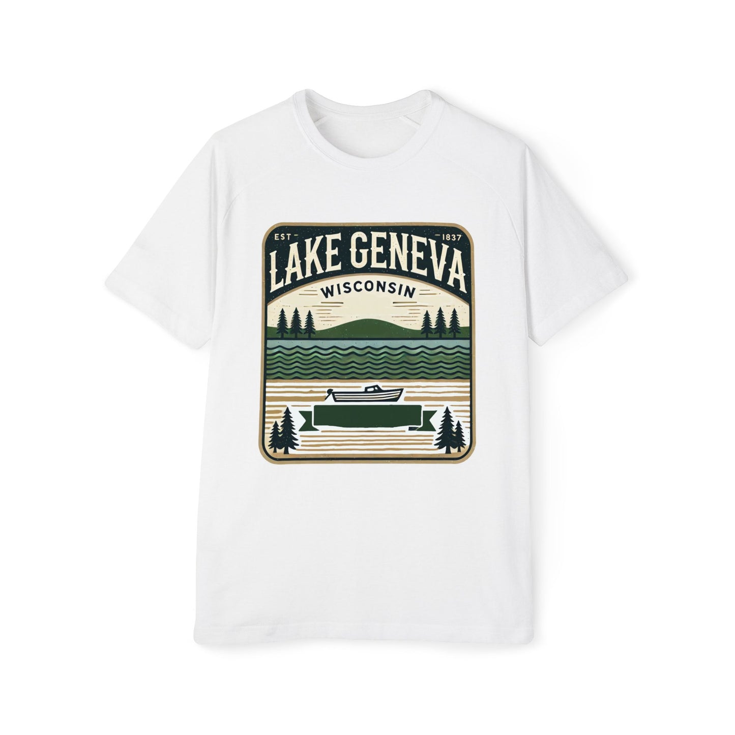 Vintage Lake Geneva Men's Raglan T-Shirt