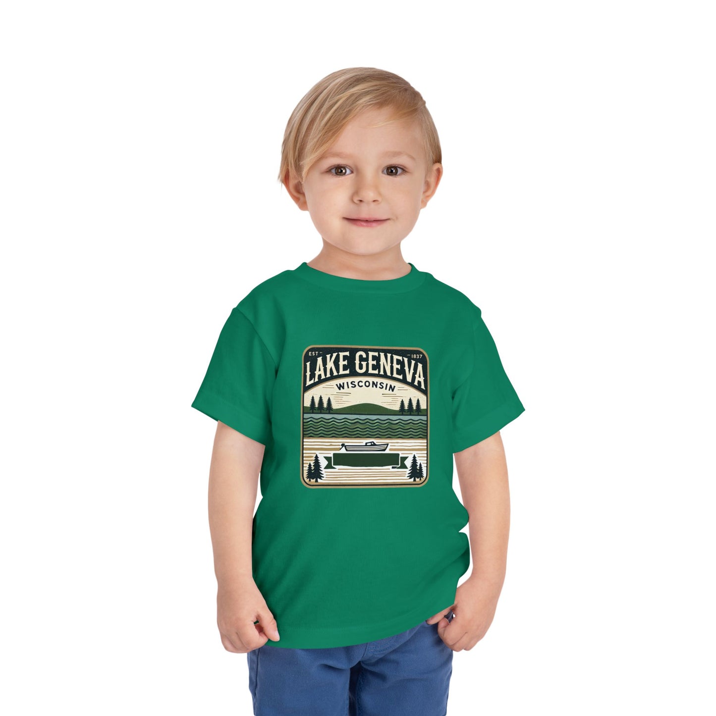 Vintage Lake Geneva Unisex Toddler Short Sleeve Tee