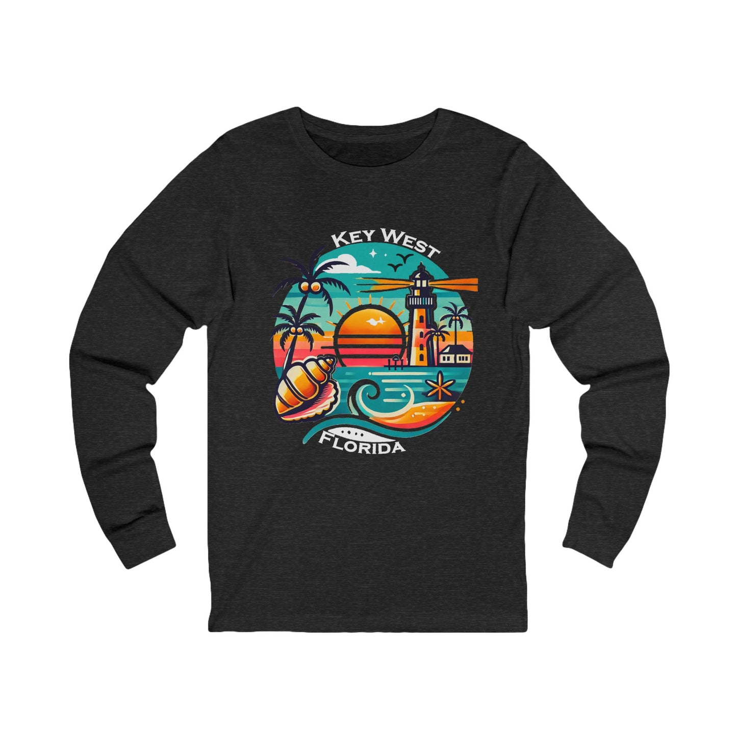 Vibrant Key West Unisex Jersey Long Sleeve Tee