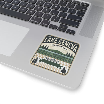 Vintage Lake Geneva Kiss-Cut Sticker